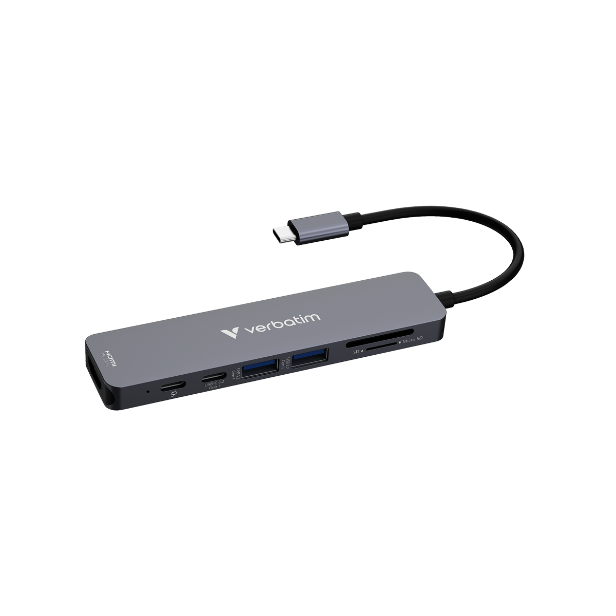 VERBATIM USB-C Essentials Multiport Hub 7 Anschlüsse von Verbatim