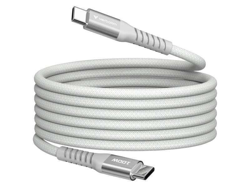 VERBATIM USB-C Kabel 31854 100W 1.2m grau magnetisch von Verbatim