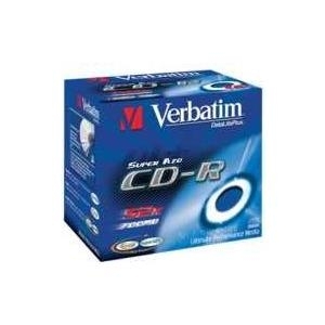 Verbatim - 10 x CD-R - 700MB (80 Min) 52x - mit Tintenstrahldrucker bedruckbare Oberfläche, breite bedruckbare Oberfläche - Jewel Case (Schachtel) - Speichermedium (43325) von Verbatim