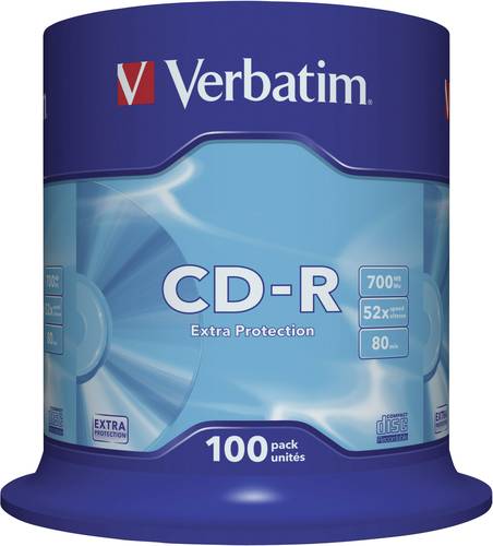 Verbatim 43411 CD-R 80 Rohling 700 MB 100 St. Spindel von Verbatim