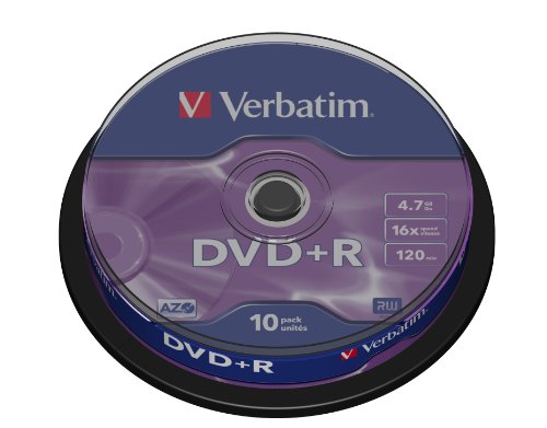 Verbatim 43498 DVD+R Einseitig, einlagig, matt, silberfarben von Verbatim