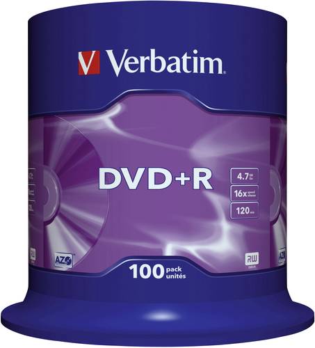 Verbatim 43551 DVD+R Rohling 4.7GB 100 St. Spindel von Verbatim