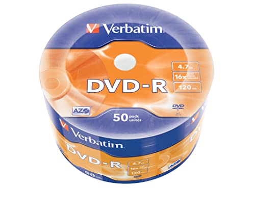 Verbatim 43788" DVD-R 4,7GB 16x 50er Wrap Spindel Silber von Verbatim