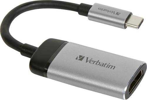 Verbatim 49143 USB-C® Adapter [1x USB-C® Stecker - 1x HDMI-Buchse] Silber (matt) 0.10m von Verbatim