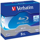 Verbatim - 5 x BD-R - 25GB 6x - bedruckbare Oberfläche - Jewel Case (Schachtel) - Speichermedium (43715) von Verbatim