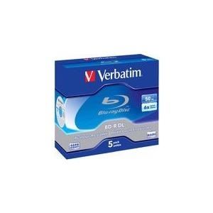 Verbatim - 5 x BD-R DL - 50GB 6x - Jewel Case (Schachtel) (43748) von Verbatim
