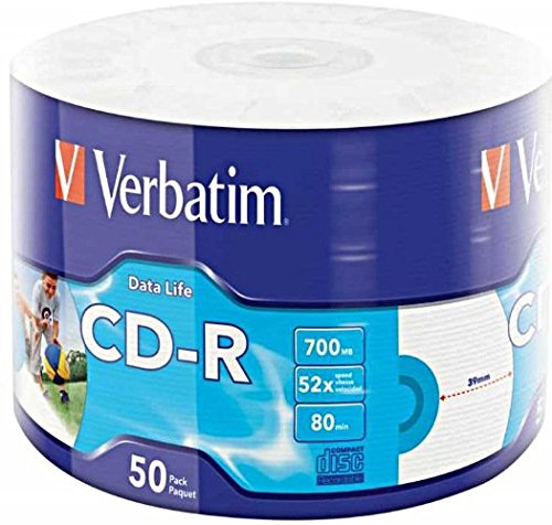 Verbatim 50x CD-R 700 MB 50 - CD-RW (CD-R, 700 MB, 50 ÷ 120 mm, 80 min, 52x) von Verbatim