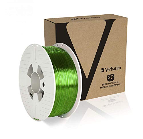 Verbatim PET-G-Filament 3D-Druck, 1,75mm, 1kg, Polyethylenterephthalat-Glykol-Filament zur Materialextrusion, 3D-Drucker & 3D-Stift, 3D-Drucker-Filament aus PET-G, grün-transparent Verbatim PET-G-Filament 3D-Druck, 1,75mm, 1kg, Polyethylenterephthalat-Glykol-Filament zur Materialextrusion, 3D-Drucker & 3D-Stift, 3D-Drucker-Filament aus PET-G, grün-transparent von Verbatim