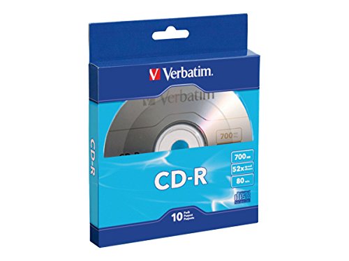 Verbatim 97955 CD-R (52 x 80 Minuten) Standard-Verpackung 10-Disc Box blau von Verbatim
