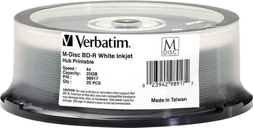 Verbatim 98917 M-DISC Blu-ray Rohling 25GB 25 St. Spindel Bedruckbar von Verbatim