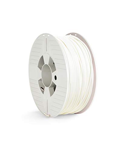 Verbatim ABS-Filament 3D-Druck, 2,85mm, 1kg, Hochleistungs-Acrylnitril-Butadien-Styrol zur Materialextrusion, für 3D-Drucker und 3D-Stift, 3D-Drucker-Filament aus ABS, weiß von Verbatim