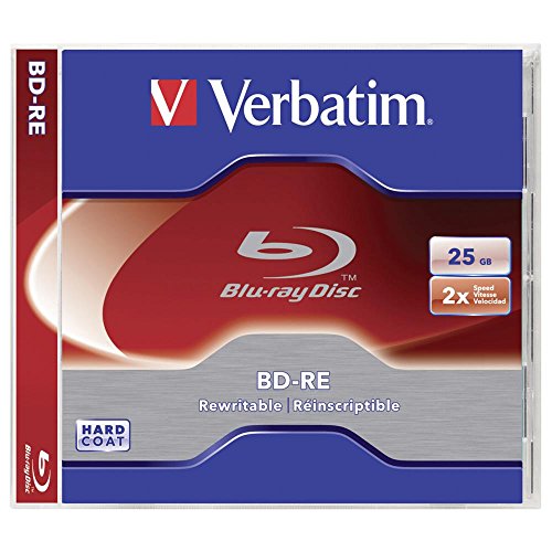 Verbatim Blu Ray BD-RE Single-Layer 25GB 1er Jewel Case Rohling von Verbatim