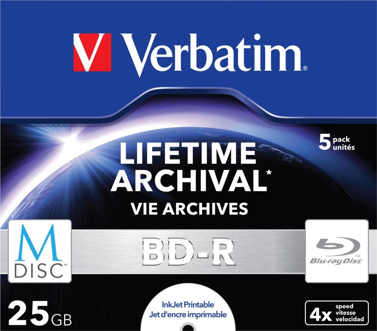 Verbatim Blu-Ray Bd-R 25GB Jewel Case von Verbatim