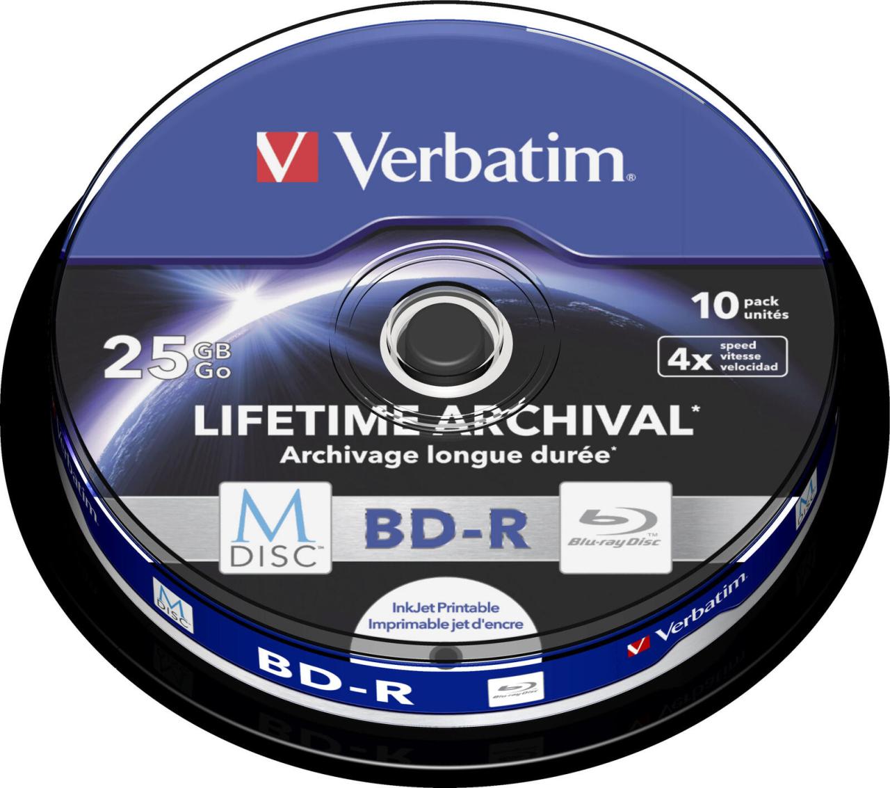 Verbatim Blu-Ray Bd-R 25GB Spindel von Verbatim