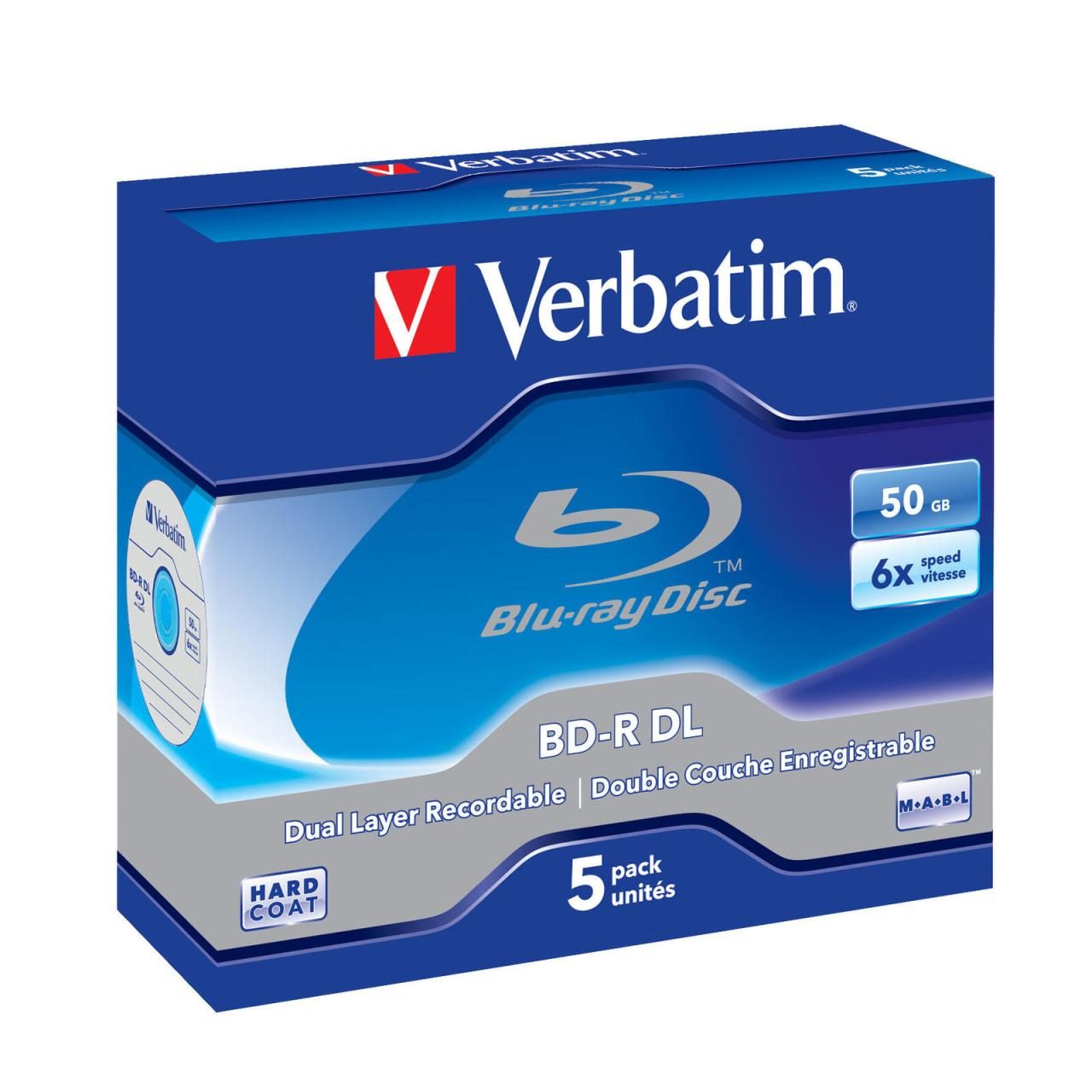Verbatim Blu-ray Bd-R DL 50GB Jewel Case von Verbatim