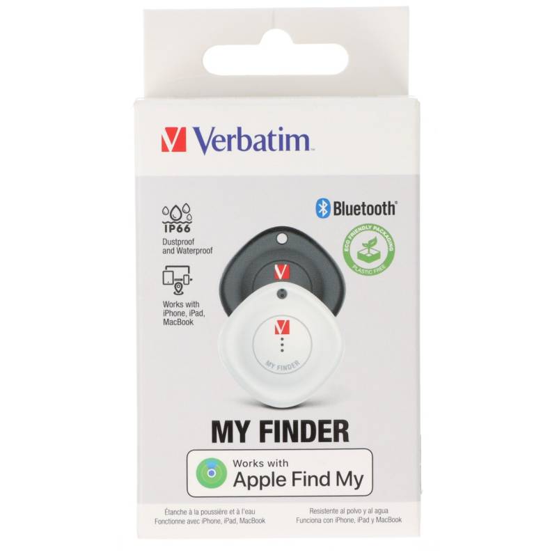 Verbatim Bluetooth-Tracker, My Finder, für Apple Geräte wie iPhone, iPad, MacBook, mit Schlüsselring, 2er Set von Verbatim