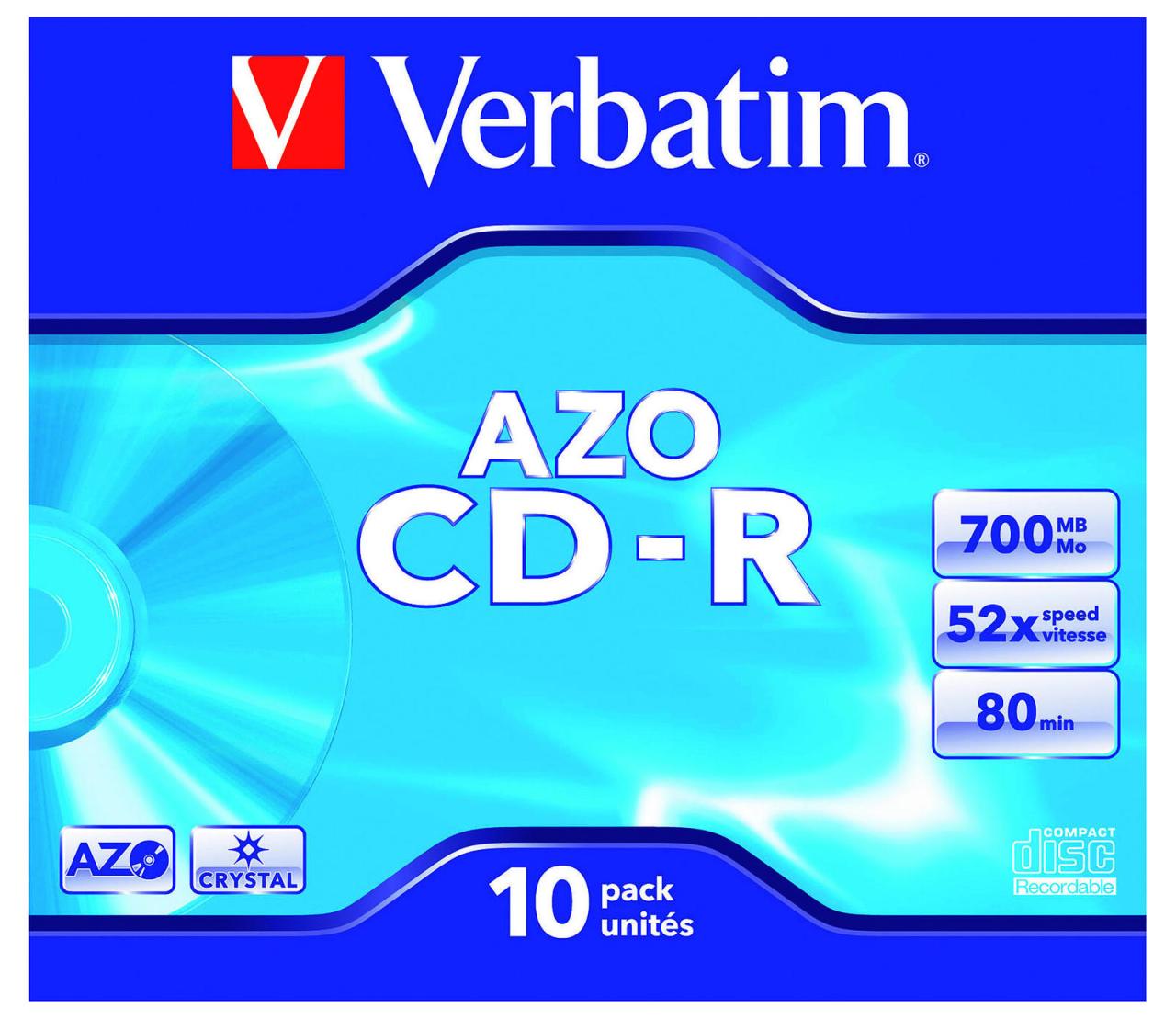 Verbatim CD-R 700MB 52x 10er Jewel Case von Verbatim