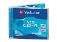 Verbatim CD-R AZO Crystal, 52x, CD-R, 120 mm, 700 MB, Jewelcase, 10 Stück(e) von Verbatim