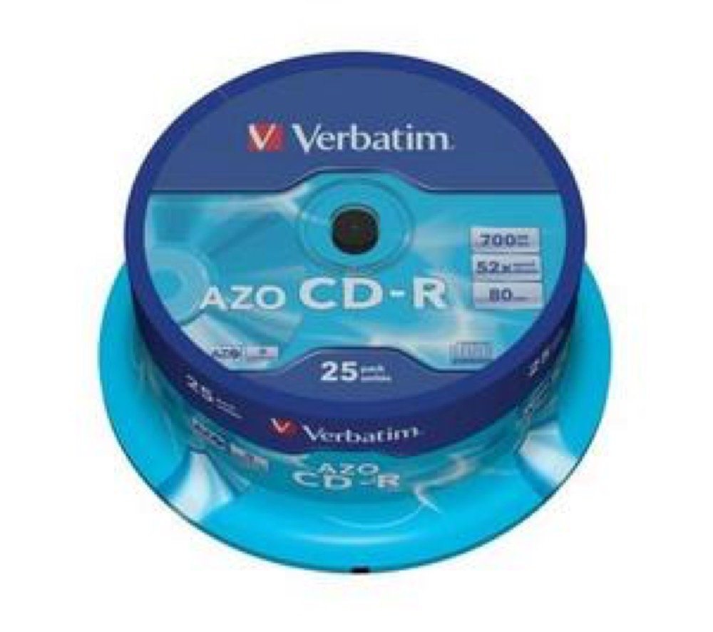 Verbatim CD-Rohling 25 Verbatim Rohlinge CD-R Crystal Surface 80Min 700MB 52x Spindel Verbatim CD-Rohling 25 Verbatim Rohlinge CD-R Crystal Surface 80Min 700MB 52x Spindel von Verbatim