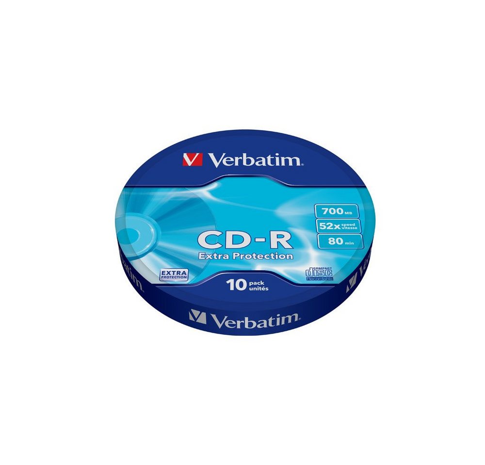 Verbatim CD-Rohling CD-R 700MB 52x 10er-Pack CD-Rohling von Verbatim