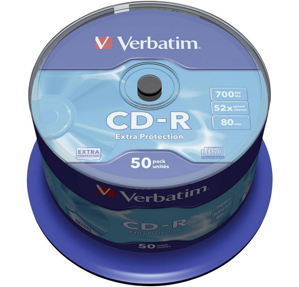 Verbatim CD-Rohling CD-R80 700 MB 52X 50er Spindel von Verbatim
