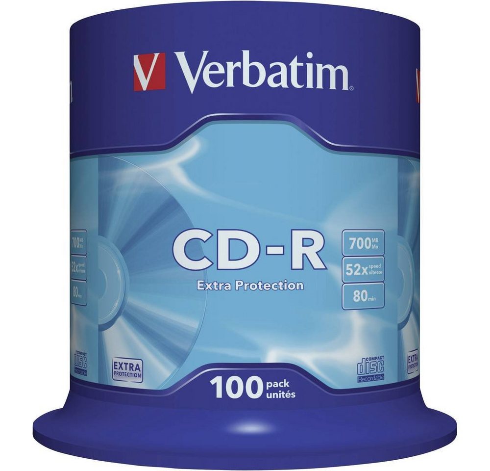 Verbatim CD-Rohling CD-R80 700 MB 52x 100er-Spindel von Verbatim