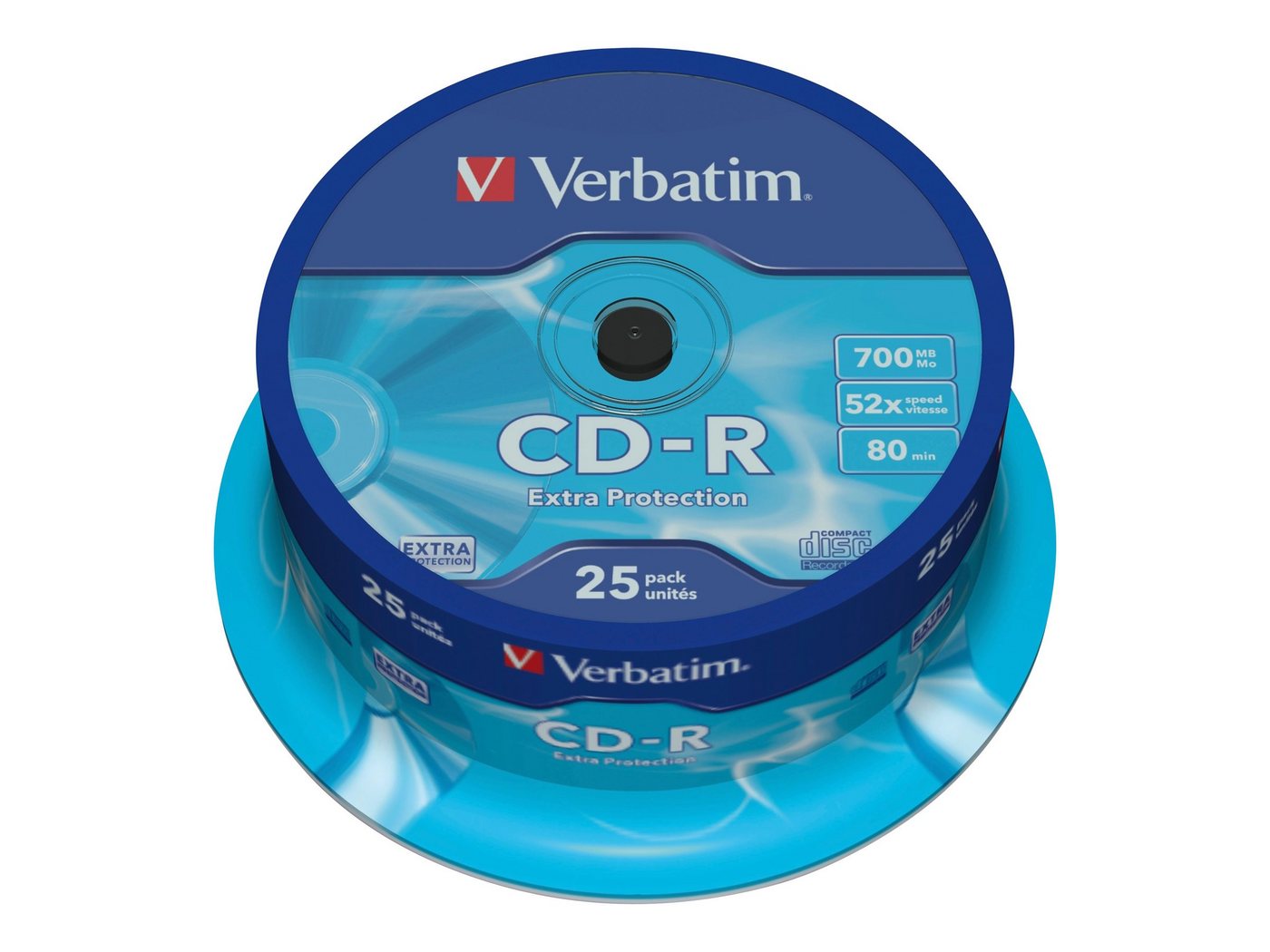 Verbatim CD-Rohling Verbatim Extra Protection CD-R 80min/700MB 52x, 25er Spindel Verbatim CD-Rohling Verbatim Extra Protection CD-R 80min/700MB 52x, 25er Spindel von Verbatim