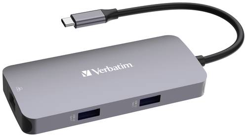Verbatim CMH-05 5 Port USB-C® (USB 3.2 Gen 1) Multiport Hub mit eingebautem Netzwerk-Anschluss, mit von Verbatim