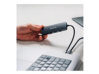Verbatim CMH 08 – Hub – 1 x HDMI + 1 x USB-C (Stromversorgung) + 3 x USB-A 3.2 Gen 1 – Desktop von Verbatim