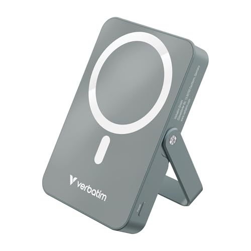 Verbatim Charge 'n' Go MagSafe Powerbank 10.000mAh Grau 15W magnetisch - PD 22W Schnellladefunktion LED-Anzeige & klappbarer Ständer für iPhone 16/15/14/13/12 Pro/Pro Max – inkl. USB-C Kabel Verbatim Charge 'n' Go MagSafe Powerbank 10.000mAh Grau 15W magnetisch - PD 22W Schnellladefunktion LED-Anzeige & klappbarer Ständer für iPhone 16/15/14/13/12 Pro/Pro Max – inkl. USB-C Kabel von Verbatim