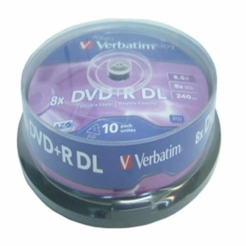 Verbatim D/L DVD+R Rohlinge (8x Speed, 10-er Stück Spindle) von Verbatim