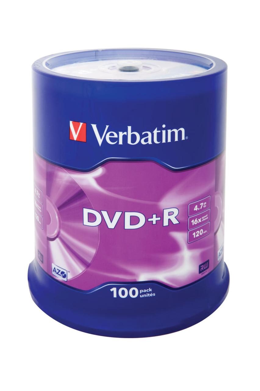 Verbatim DVD+R 4,7 GB 100er Spindel von Verbatim