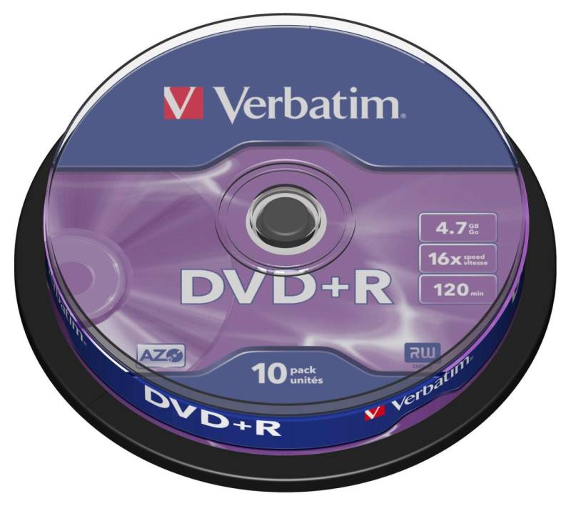 Verbatim DVD+R 4,7GB 16x 10er Spindel von Verbatim