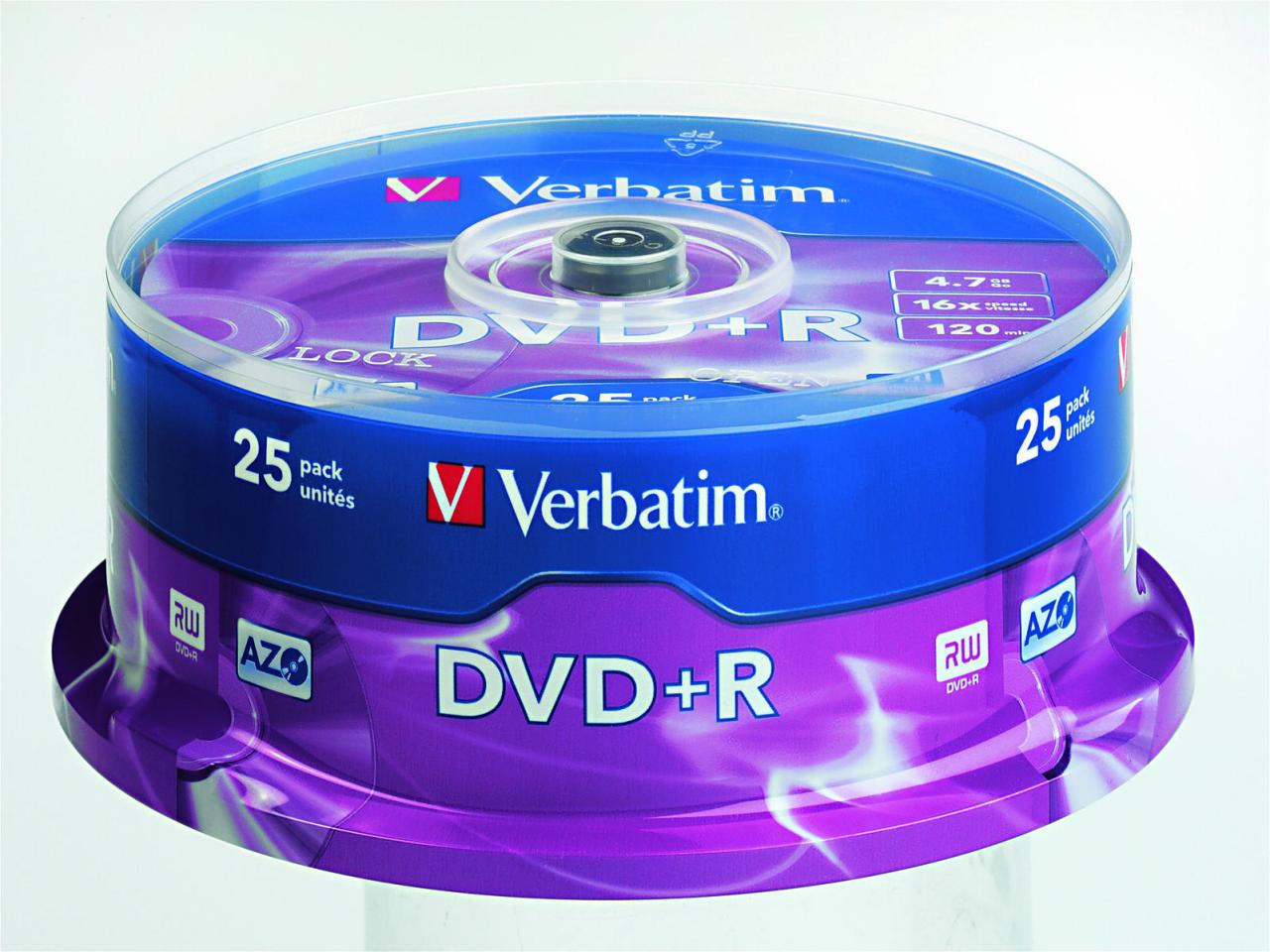 Verbatim DVD+R 4,7GB 16x 25er Spindel von Verbatim