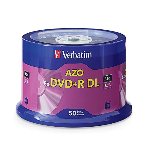 Verbatim DVD+R DL 8,5 GB 8X mit Markenoberfläche, 50 Stück von Verbatim