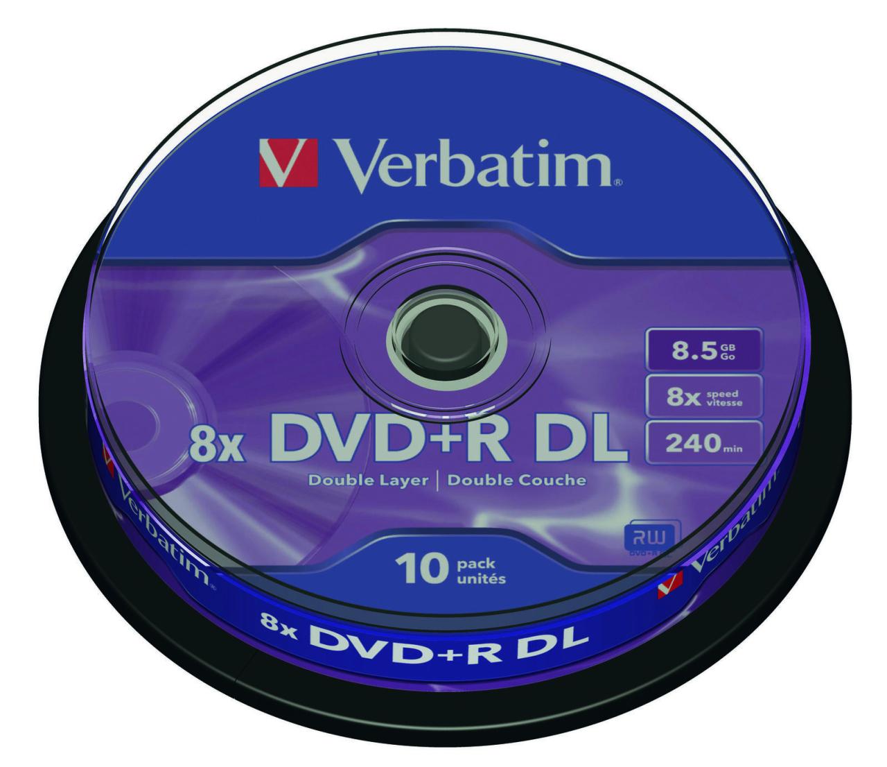 Verbatim DVD+R DL 8,5GB 10er Spindel von Verbatim