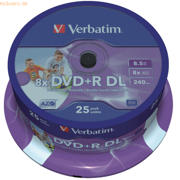 Verbatim DVD+R Double Layer 8X 8.5GB von Verbatim