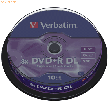 Verbatim DVD+R Double Layer 8X 8.5GB von Verbatim