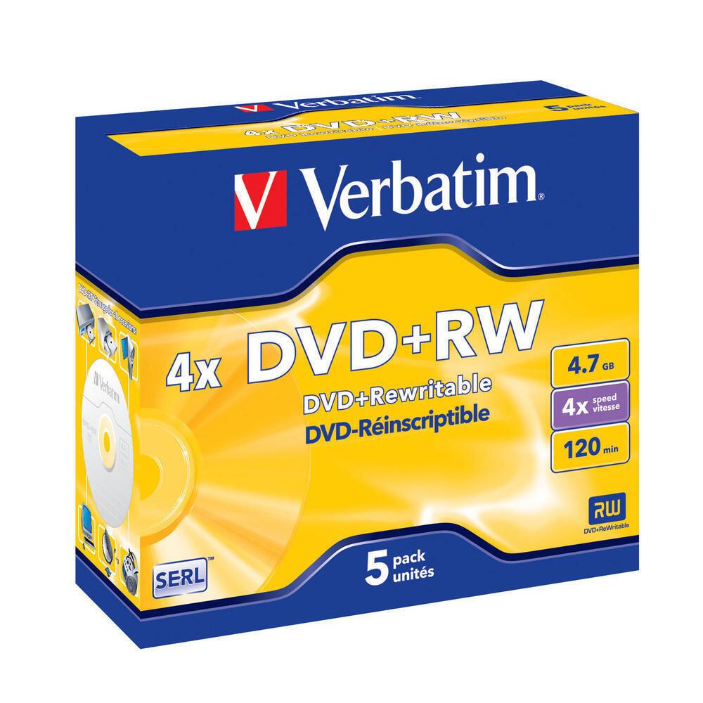 Verbatim DVD+RW 4,7 GB 5er JC Jewel Case von Verbatim