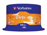 Verbatim DVD-R, 16x, 4.70GB, 50 pcs, DVD-R, 120 mm, Dvd-box, 50 Stück(e), 4,7 GB von Verbatim