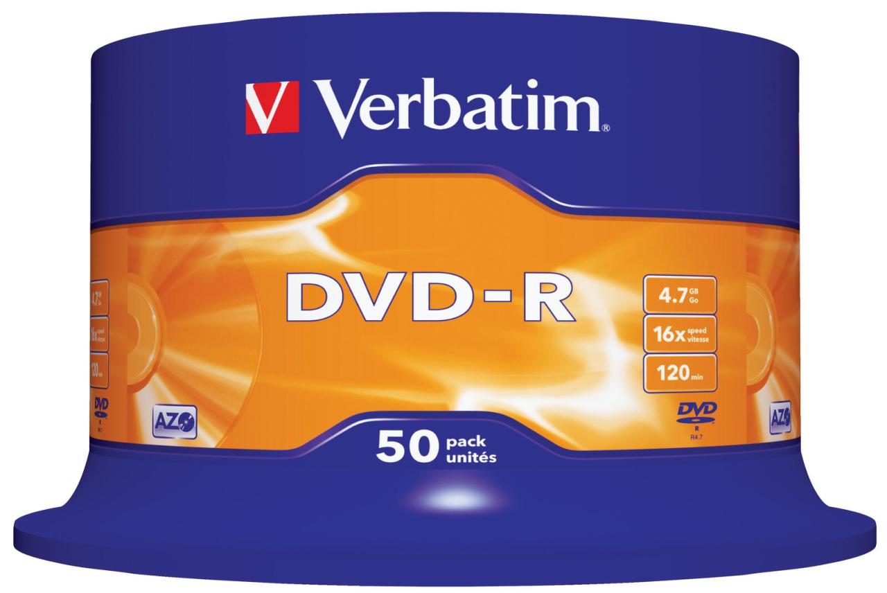 Verbatim DVD-R 4,7GB 16x 50er Spindel von Verbatim