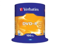 Verbatim DVD-R Matt Silver, DVD-R, 120 mm, Spindel, 100 Stück(e), 4,7 GB von Verbatim