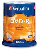 Verbatim DVD-R Matt Silver 4.7 GB DVD-R 100Stück (S) – DVD + RW Rohlinge (4,7 GB, DVD-R, 100 Stück (S), 120 Min, 120 mm, matt Silver) von Verbatim
