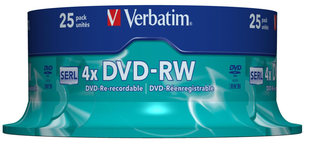 Verbatim DVD-RW 4,7GB 4x 25er Spindel von Verbatim