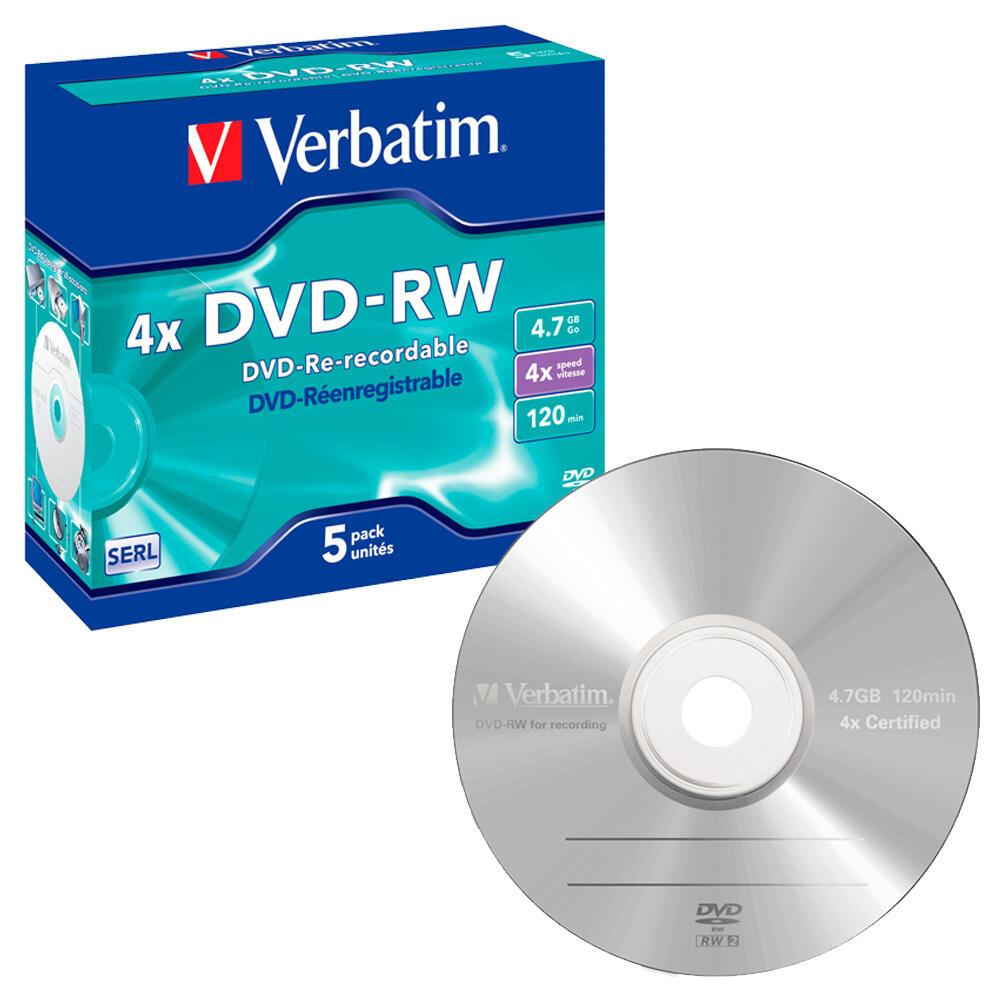Verbatim DVD-RW 4,7GB 5er JC Jewel Case von Verbatim