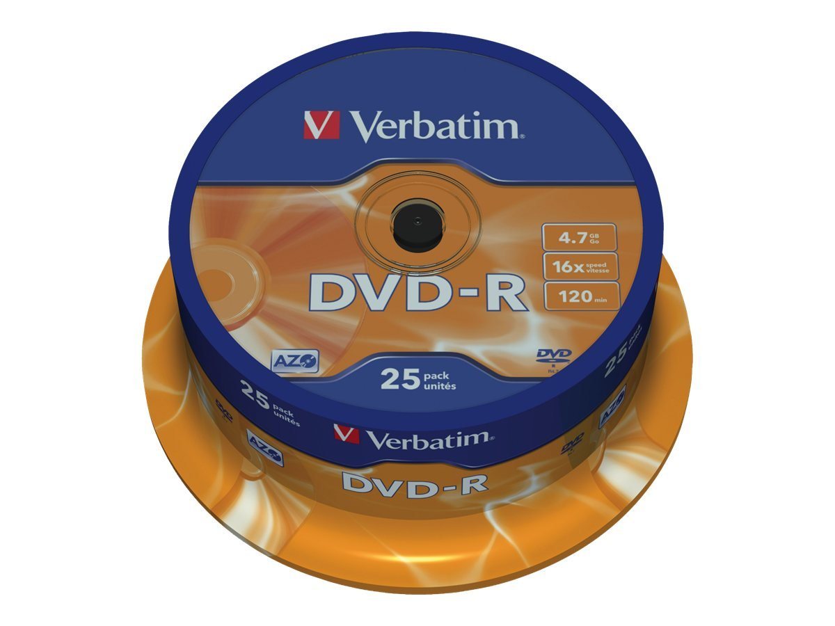 Verbatim DVD-Rohling DVD-R 25er Spindel 16x Verbatim DVD-Rohling DVD-R 25er Spindel 16x von Verbatim