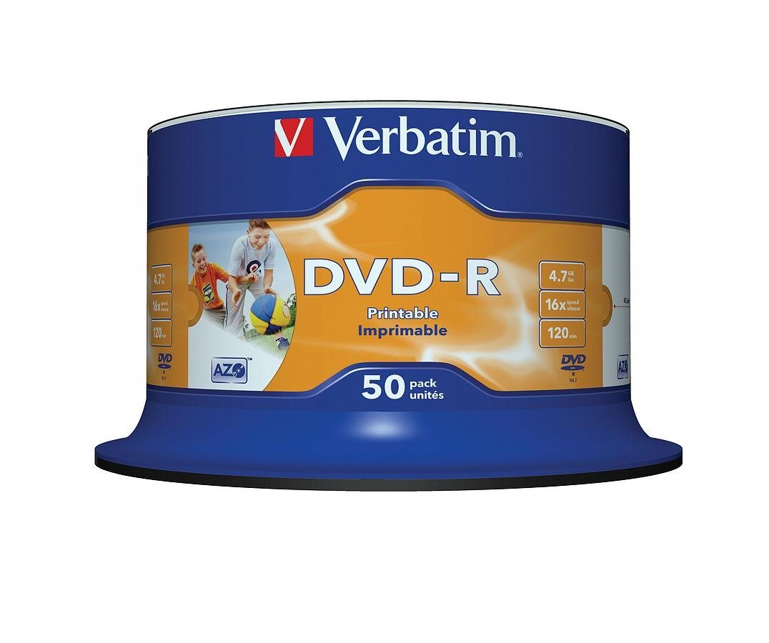 Verbatim DVD-Rohling DVD-R 4.7GB bedruckbar von Verbatim