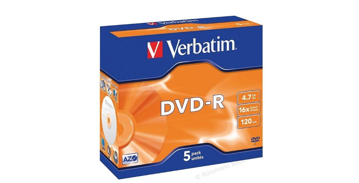 Verbatim DVD-Rohling DVD-R 4.7GB von Verbatim