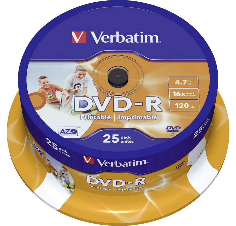 Verbatim DVD-Rohling DVD-R Rohling, Bedruckbar von Verbatim