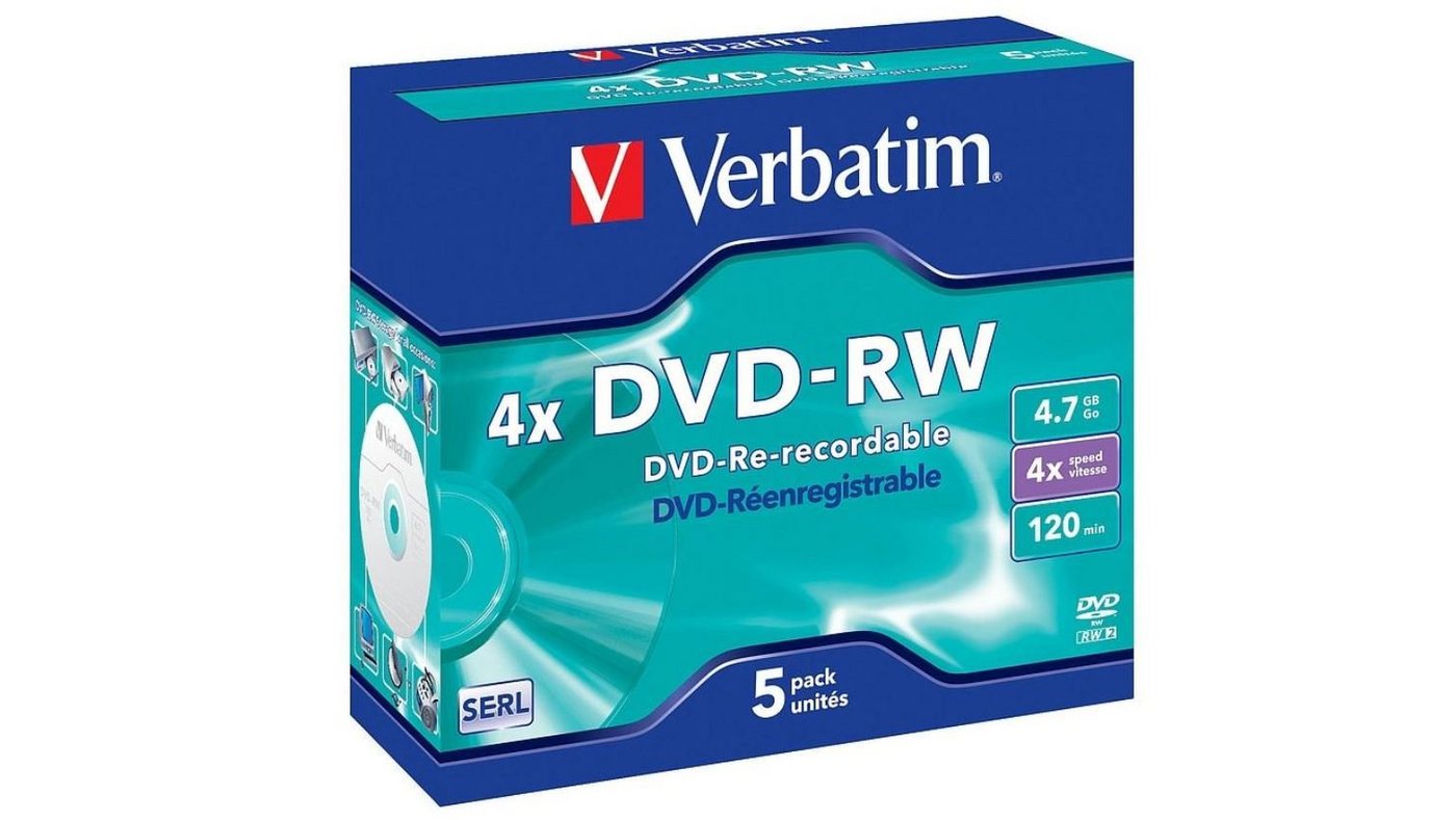 Verbatim DVD-Rohling DVD-RW SERL 4.7GB von Verbatim